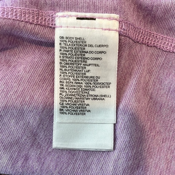 North Face Flash Dry Athletic Running Short Sleeve Shirt Purple Size Medium - Picture 5 of 11